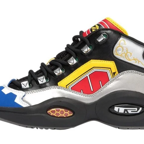 Reebok Question Mid Power Rangers Megazord GS Shoes GY0588 NEW Sz 7 / WMNS 8.5 - Picture 2 of 5